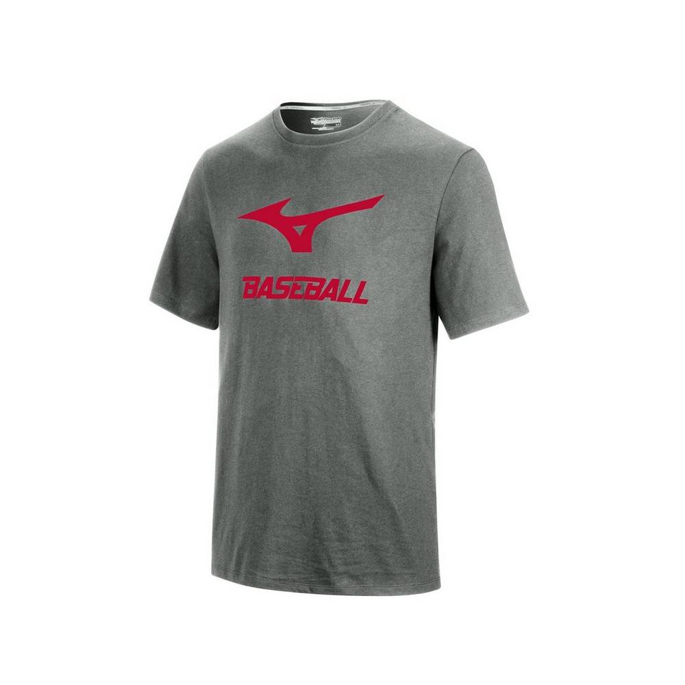 Panske Tričko Mizuno Graphic Baseball Siva Vypredaj JPMY89524
